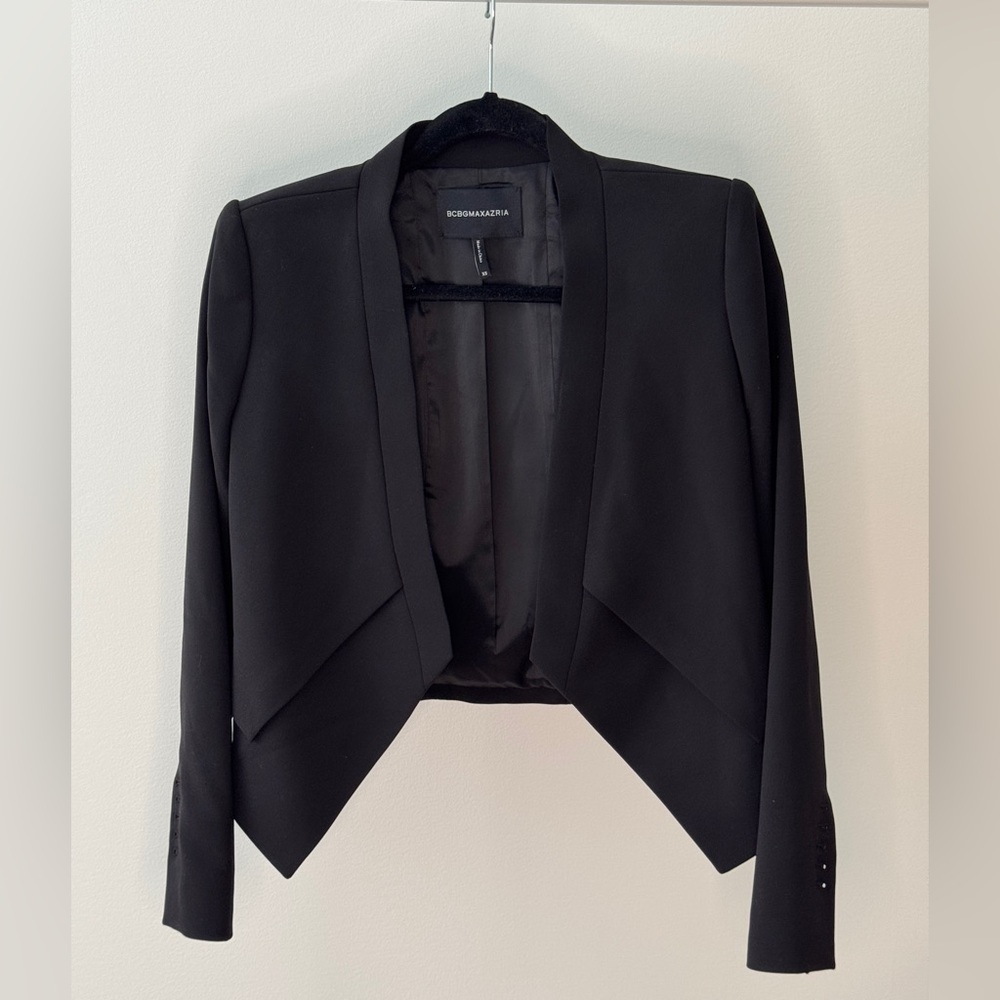 BCBGMaxAzria Black Cropped Blazer XS